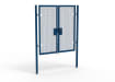 A Blue 2.0m high x 2.0m Wide Double Leaf 358 Apollo Security Gate with Quick Exit Digilock