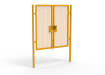 A Yellow 2.0m high x 2.0m Wide Double Leaf 358 Apollo Security Gate with Latch Lock Handles