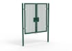 A Green 2.0m high x 2.0m Wide Double Leaf 358 Apollo Security Gate with Latch Lock 