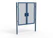 A Blue 2.0m high x 2.0m Wide Double Leaf 358 Apollo Security Gate with Unislide Latch