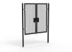 A Black 2.0m high x 2.0m Wide Double Leaf 358 Apollo Security Gate with Latch Lock 