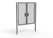 A Grey 2.0m high x 2.0m Wide Double Leaf 358 Apollo Security Gate with Unislide Latch