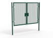 A Green 2.0m high x 3.0m Wide Double Leaf 358 Apollo Security Gate with Quick Exit Digilock