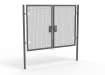 A Grey 2.0m high x 3.0m Wide Double Leaf 358 Apollo Security Gate with Unislide Latch