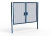 A Blue 2.0m high x 3.0m Wide Double Leaf 358 Apollo Security Gate with Unislide Latch