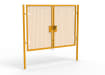 A Yellow 2.0m high x 3.0m Wide Double Leaf 358 Apollo Security Gate with Latch Lock Handles
