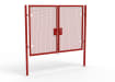 A Red 2.0m high x 3.0m Wide Double Leaf 358 Apollo Security Gate with Unislide Latch