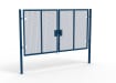 A Blue 2.0m high x 4.0m Wide Double Leaf 358 Apollo Security Gate with Quick Exit Digilock