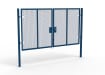 A Blue 2.0m high x 4.0m Wide Double Leaf 358 Apollo Security Gate with Unislide Latch