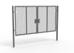 A Grey 2.0m high x 4.0m Wide Double Leaf 358 Apollo Security Gate with Unislide Latch