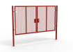 A Red 2.0m high x 4.0m Wide Double Leaf 358 Apollo Security Gate with Unislide Latch