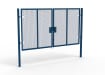A Blue 2.0m high x 4.0m Wide Double Leaf 358 Apollo Security Gate with Latch Lock Handles
