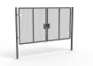 A Grey 2.0m high x 4.0m Wide Double Leaf 358 Apollo Security Gate with Latch Lock Handles