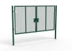 A Green 2.0m high x 4.0m Wide Double Leaf 358 Apollo Security Gate with Latch Lock Handles