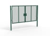 A Green 2.0m high x 5.0m Wide Double Leaf 358 Apollo Security Gate with Unislide Latch