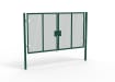 A Green 2.0m high x 5.0m Wide Double Leaf 358 Apollo Security Gate with Latch Lock 