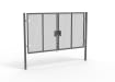A Grey 2.0m high x 5.0m Wide Double Leaf 358 Apollo Security Gate with Quick Exit Digilock
