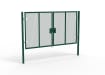 A Green 2.0m high x 5.0m Wide Double Leaf 358 Apollo Security Gate with Quick Exit Digilock