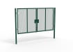 A Green 2.0m high x 5.0m Wide Double Leaf 358 Apollo Security Gate with Latch Lock Handles