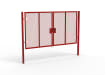 A Red 2.0m high x 5.0m Wide Double Leaf 358 Apollo Security Gate with Latch Lock 