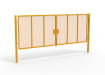A Yellow 2.0m high x 6.0m Wide Double Leaf 358 Apollo Security Gate with Unislide Latch