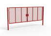 A Red 2.0m high x 6.0m Wide Double Leaf 358 Apollo Security Gate with Unislide Latch