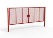 A Red 2.0m high x 6.0m Wide Double Leaf 358 Apollo Security Gate with Latch Lock