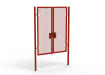 A Red 2.4m high x 2.0m Wide Double Leaf 358 Apollo Security Gate with Quick Exit Digilock