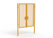 A Yellow 2.4m high x 2.0m Wide Double Leaf 358 Apollo Security Gate with Unislide Latch