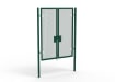 A Green 2.4m high x 2.0m Wide Double Leaf 358 Apollo Security Gate with Latch Lock Handles