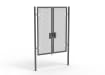 A Grey 2.4m high x 2.0m Wide Double Leaf 358 Apollo Security Gate with Quick Exit Digilock