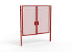 A Red 2.4m high x 3.0m Wide Double Leaf 358 Apollo Security Gate with Unislide Latch
