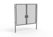 A Grey 2.4m high x 3.0m Wide Double Leaf 358 Apollo Security Gate with Unislide Latch