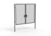 A Grey 2.4m high x 3.0m Wide Double Leaf 358 Apollo Security Gate with Latch Lock Handles