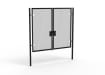 A Black 2.4m high x 3.0m Wide Double Leaf 358 Apollo Security Gate with Latch Lock Handles