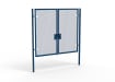 A Blue 2.4m high x 3.0m Wide Double Leaf 358 Apollo Security Gate with Quick Exit Digilock