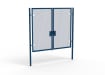 A Blue 2.4m high x 3.0m Wide Double Leaf 358 Apollo Security Gate with Latch Lock