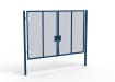 A Blue 2.4m high x 4.0m Wide Double Leaf 358 Apollo Security Gate with Latch Lock Handles