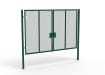 A Green 2.4m high x 4.0m Wide Double Leaf 358 Apollo Security Gate with Latch Lock 