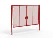 A Red 2.4m high x 4.0m Wide Double Leaf 358 Apollo Security Gate with Latch Lock 