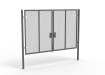 A Grey 2.4m high x 4.0m Wide Double Leaf 358 Apollo Security Gate with Unislide Latch