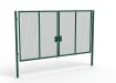 A Green 2.4m high x 5.0m Wide Double Leaf 358 Apollo Security Gate with Latch Locks