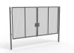 A Grey 2.4m high x 5.0m Wide Double Leaf 358 Apollo Security Gate with Unislide Latch