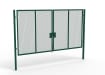 A Green 2.4m high x 5.0m Wide Double Leaf 358 Apollo Security Gate with Latch Handle Locks