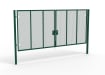 A Green 2.4m high x 6.0m Wide Double Leaf 358 Apollo Security Gate with Unislide Latch