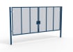 A Blue 2.4m high x 6.0m Wide Double Leaf 358 Apollo Security Gate with Latch Lock 