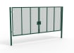 A Green 2.4m high x 6.0m Wide Double Leaf 358 Apollo Security Gate with Quick Exit Digilock