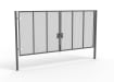 A Grey 2.4m high x 6.0m Wide Double Leaf 358 Apollo Security Gate with Unislide Latch