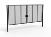 A Black 2.4m high x 6.0m Wide Double Leaf 358 Apollo Security Gate with Quick Exit Digilock