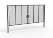 A Grey 2.4m high x 6.0m Wide Double Leaf 358 Apollo Security Gate with Latch Lock 